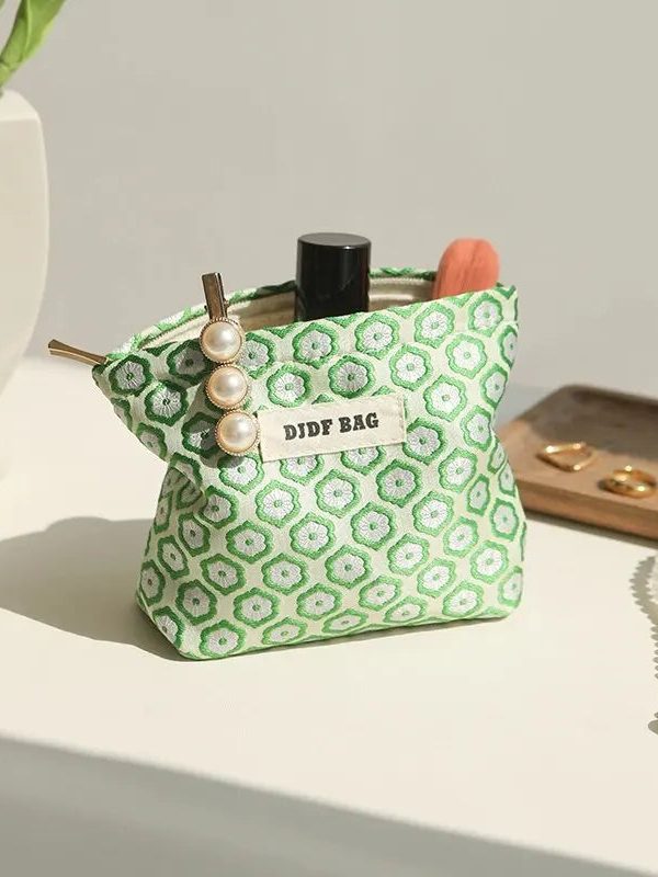 Soft Girl Floral Mini Makeup Bag