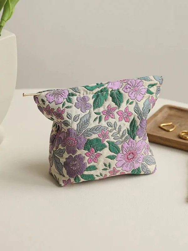 Soft Girl Floral Mini Makeup Bag