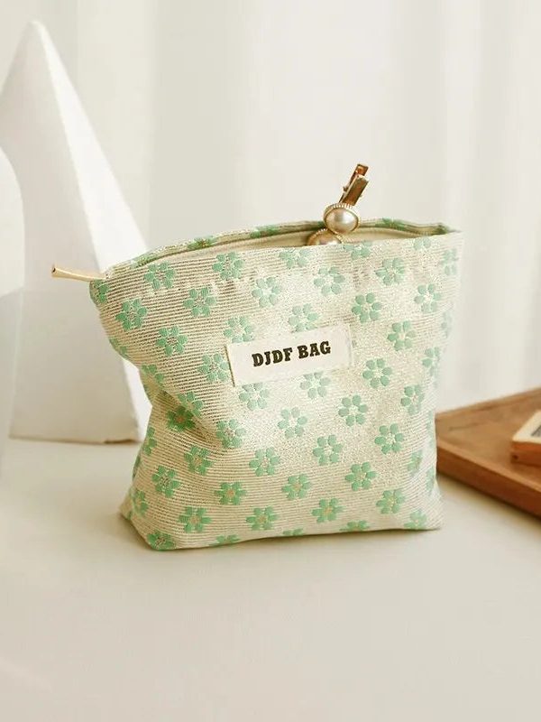 Soft Girl Floral Mini Makeup Bag