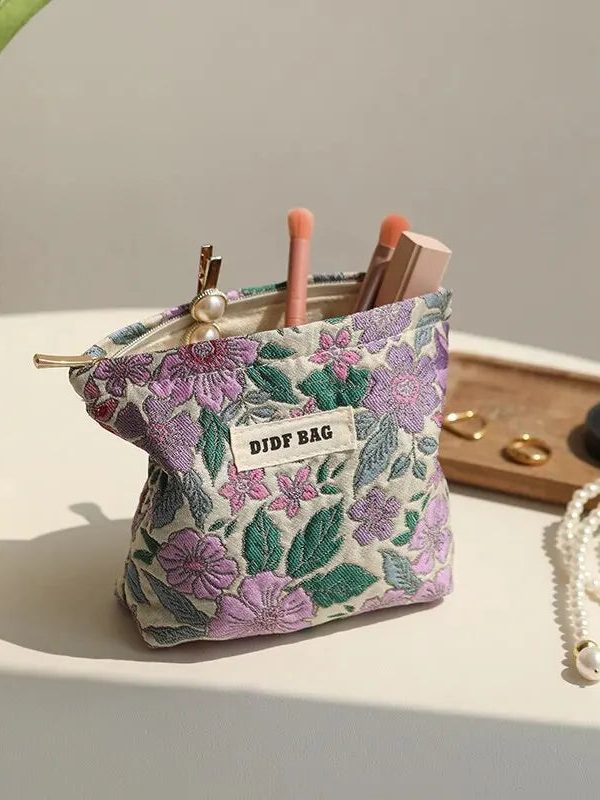 Soft Girl Floral Mini Makeup Bag