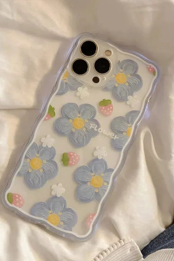 Soft Girl Flowers Clear Phone Case