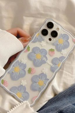 Soft Girl Flowers Clear Phone Case