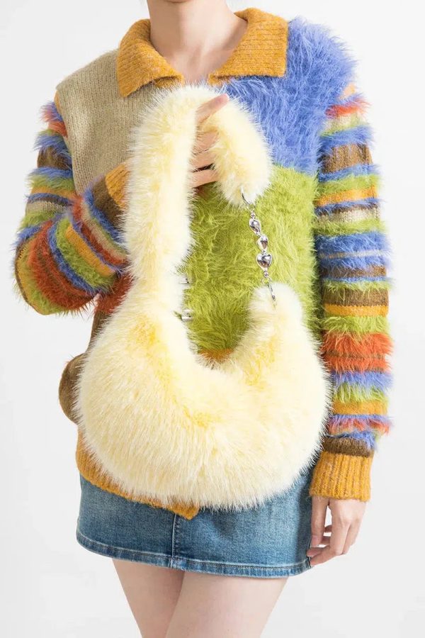 Soft Girl Fluffy Multifunctional Bag