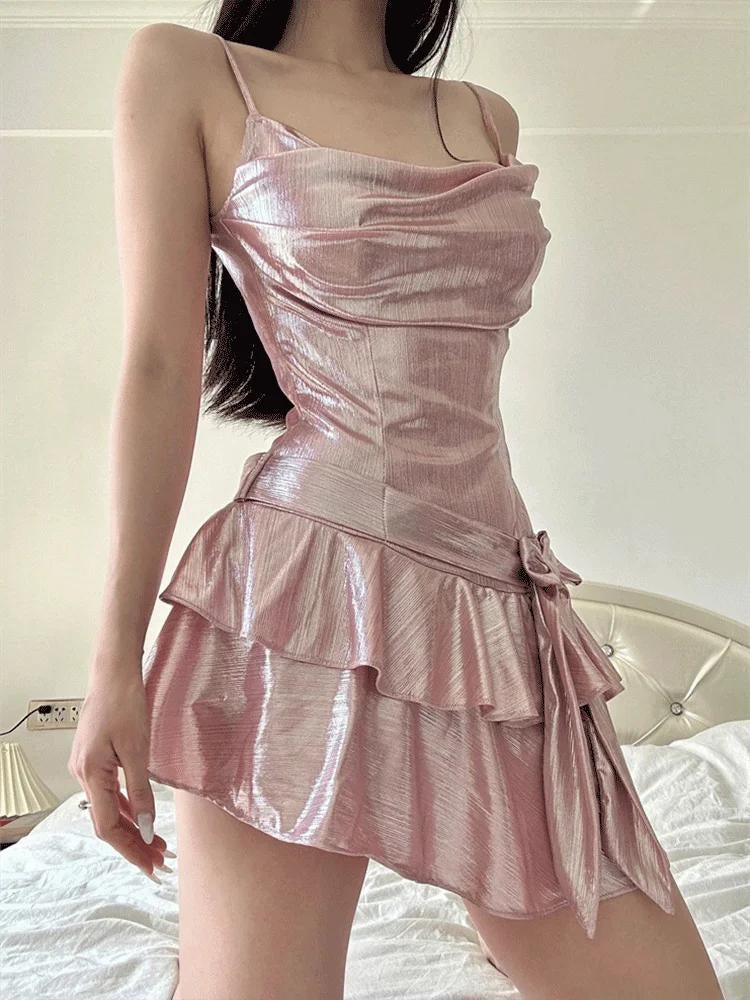 Soft Girl Metallic Mini Dress Soft Girl Metallic Mini Dress