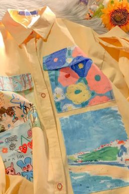 Soft Girl Oil Painting Shirt