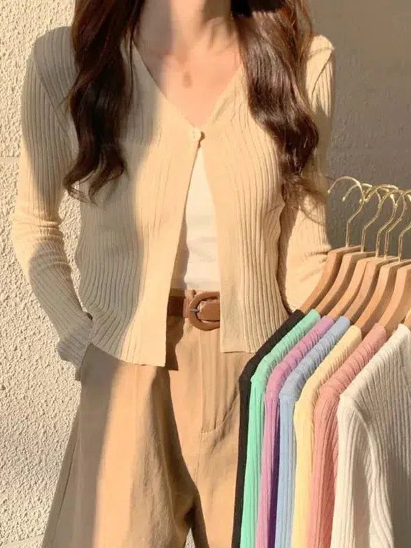 Soft Girl One Button Cardigan