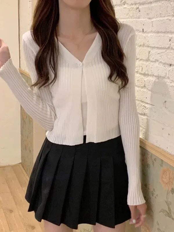 Soft Girl One Button Cardigan