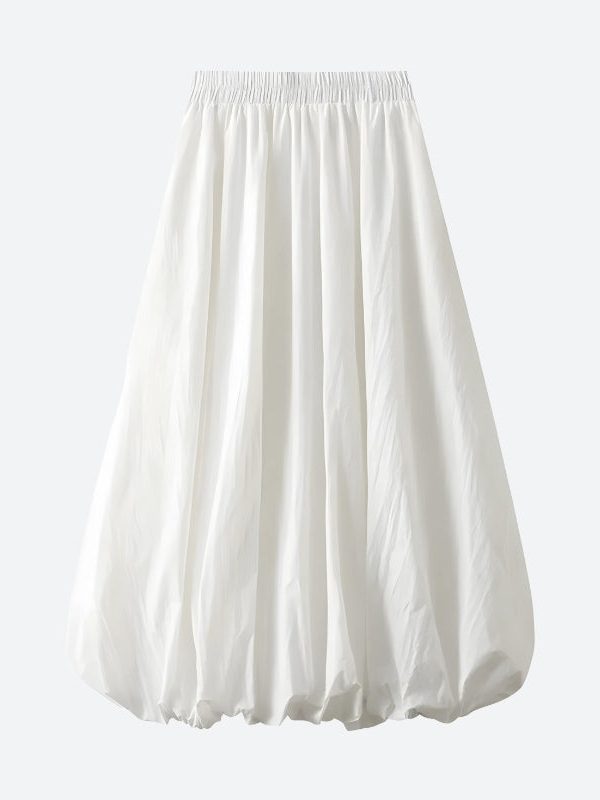 Soft Girl Pastel Bubble Midi Skirt