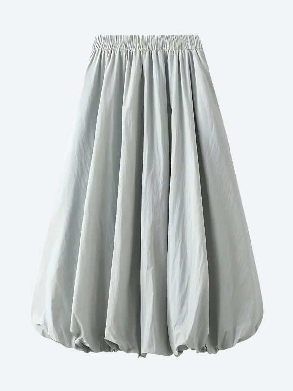 Soft Girl Pastel Bubble Midi Skirt