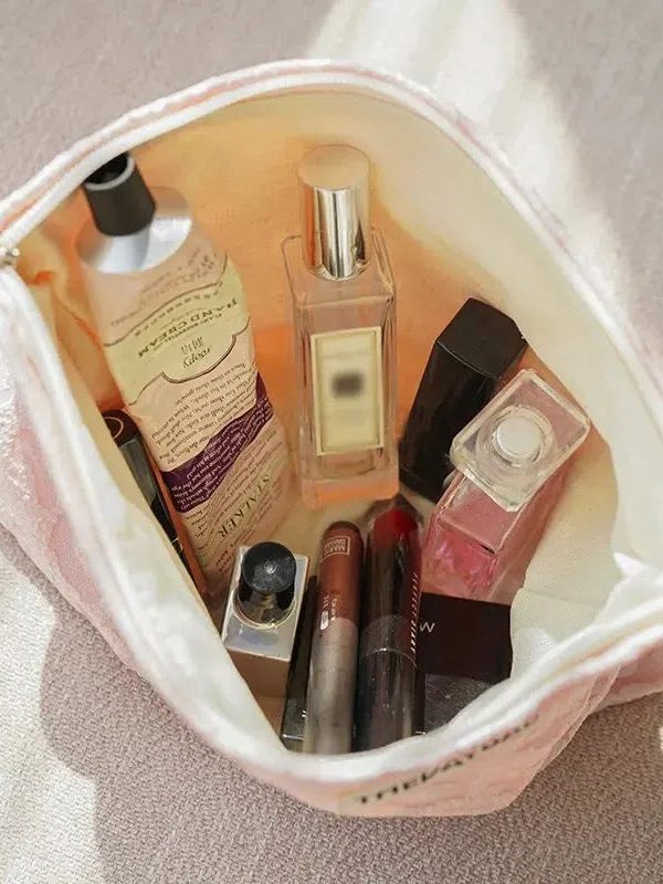 Soft Girl Pink Leopard Makeup Bag