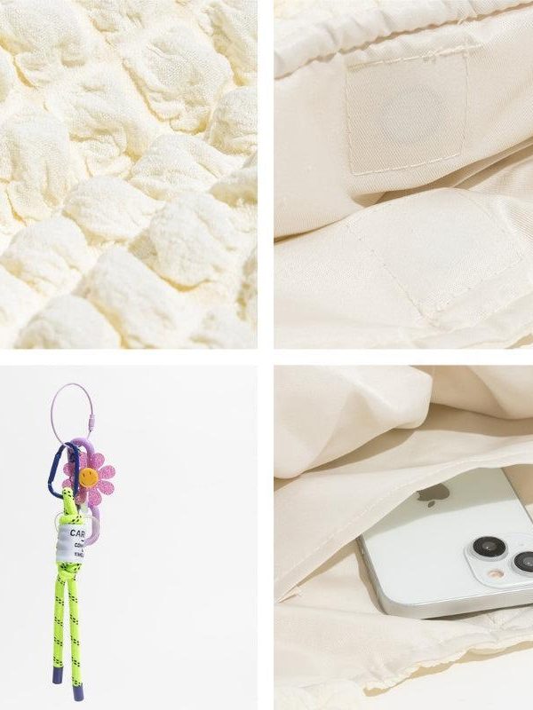 Soft Girl Popcorn Keychain Handbag