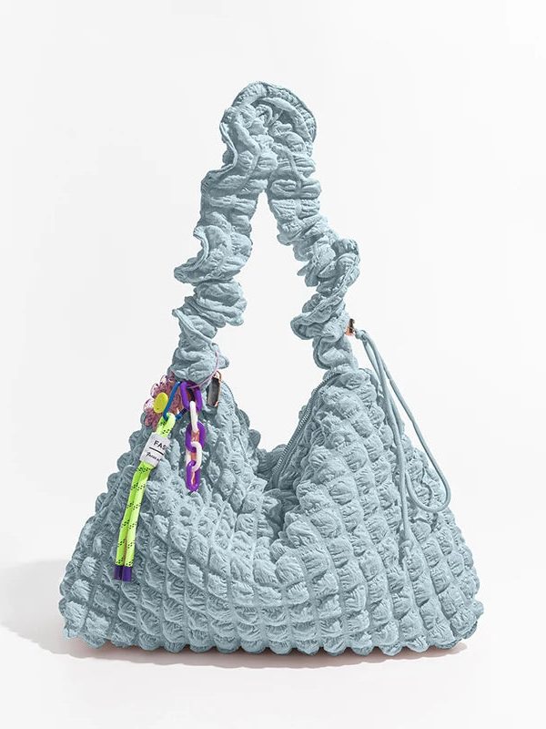 Soft Girl Quilted Ruched Hobo Bag