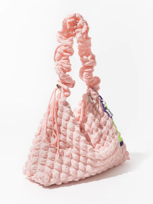 Soft Girl Quilted Ruched Hobo Bag