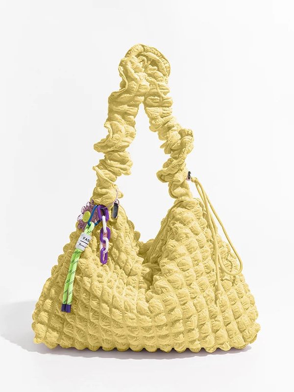 Soft Girl Quilted Ruched Hobo Bag