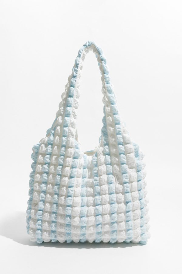 Soft Girl Quilted Striped Handbag