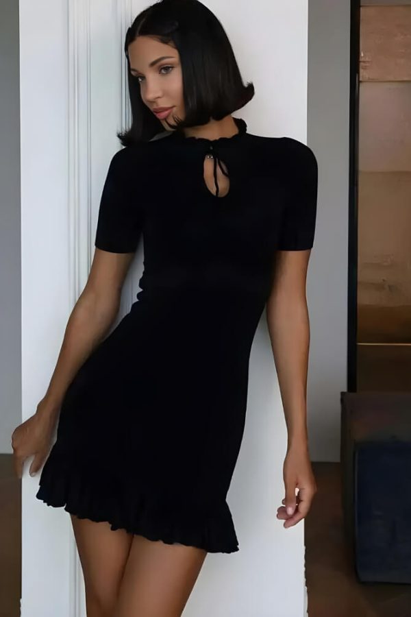 Soft Girl Ribbed Mini Dress