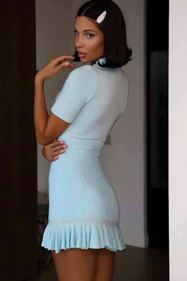 Soft Girl Ribbed Mini Dress