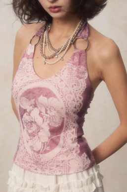 Soft Girl Rose Halter Top