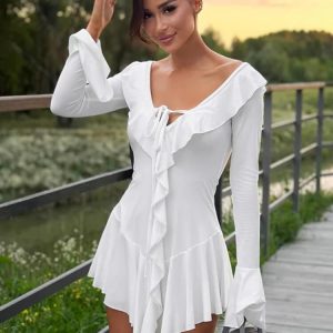 Soft Girl Ruffled Mini Dress