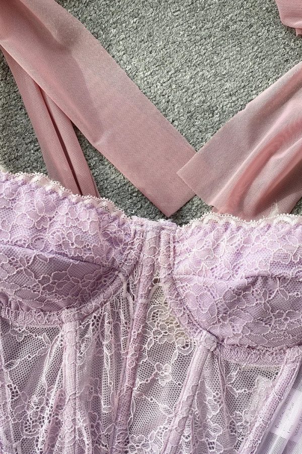 Soft Girl Sheer Lace Corset Top