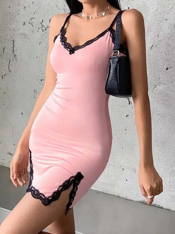 Soft Girl Slit Mini Dress