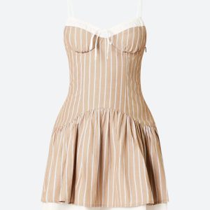 Soft Girl Striped Mini Dress