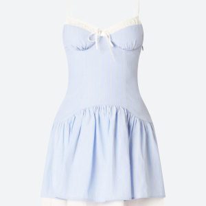 Soft Girl Striped Mini Dress