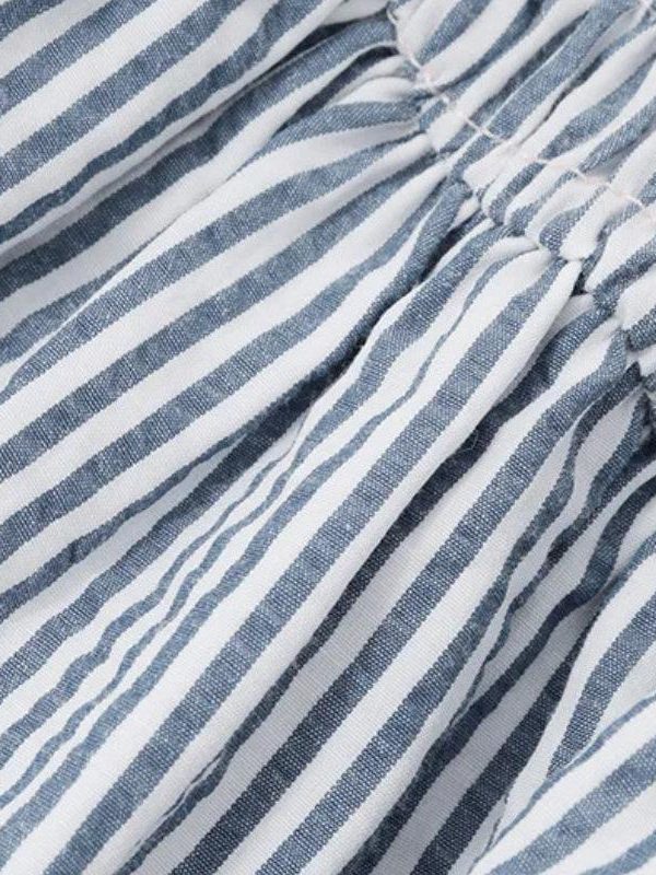 Soft Girl Striped Ruched Mini Dress