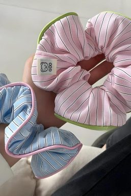 Soft Girl Striped Scrunchies