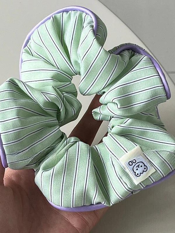 Soft Girl Striped Scrunchies