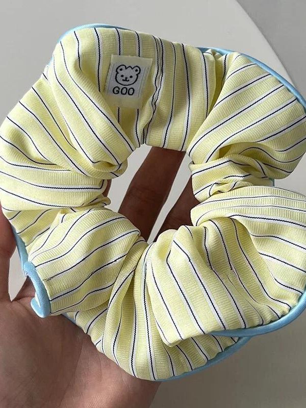 Soft Girl Striped Scrunchies