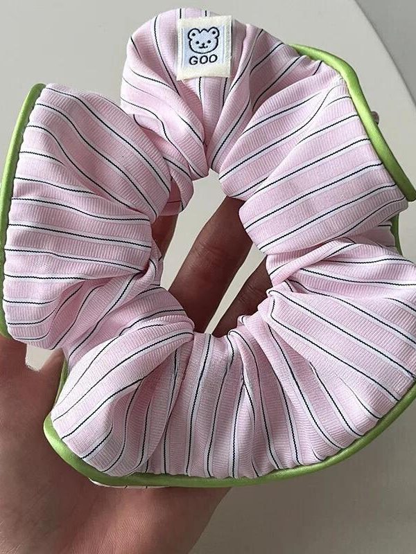 Soft Girl Striped Scrunchies