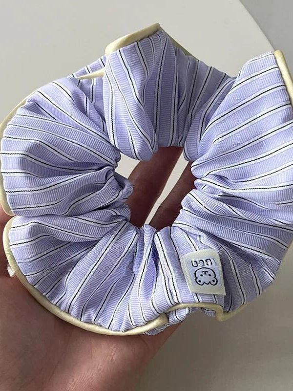 Soft Girl Striped Scrunchies