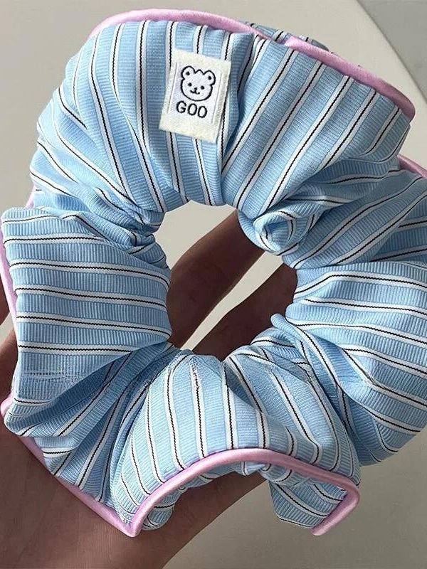 Soft Girl Striped Scrunchies