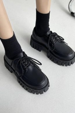 Soft Grunge Chunky Platform Oxford Shoes