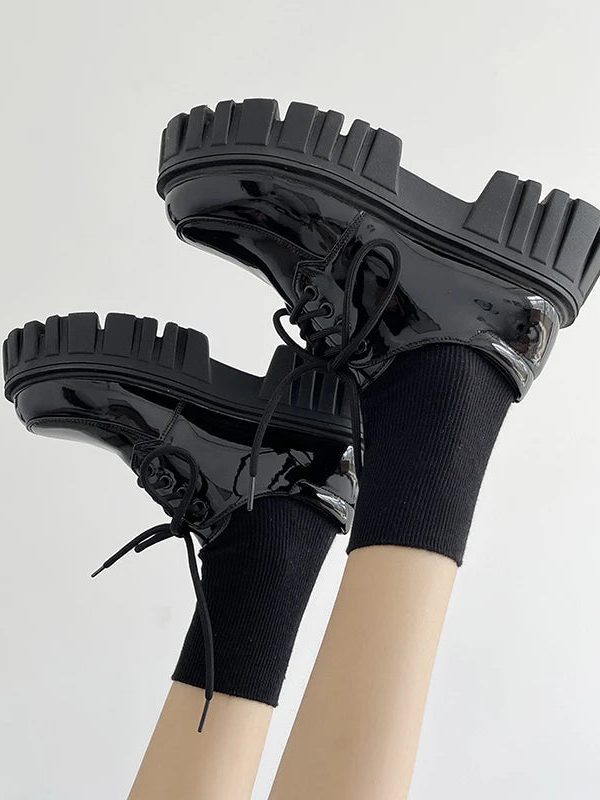 Soft Grunge Chunky Platform Oxford Shoes