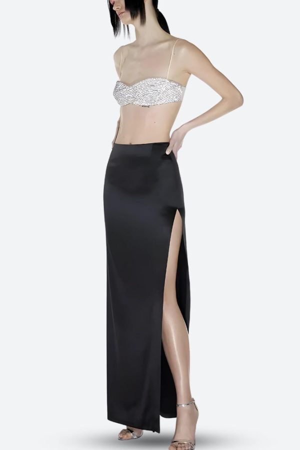 Sparkle Rhinestone Bra Crop Top