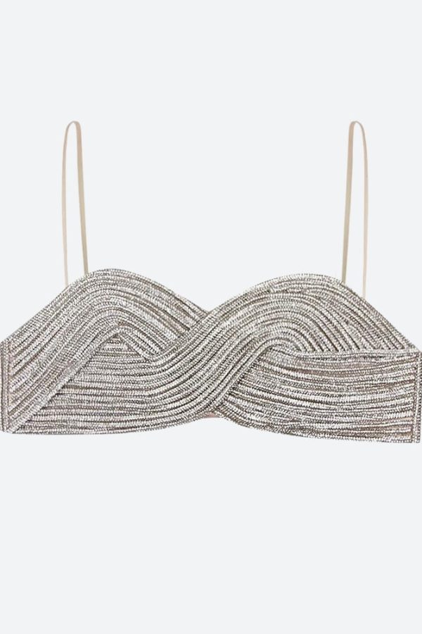 Sparkle Rhinestone Bra Crop Top