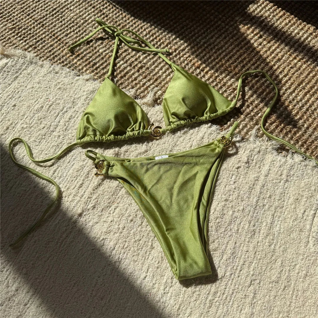 Spiral Detail Bikini Set