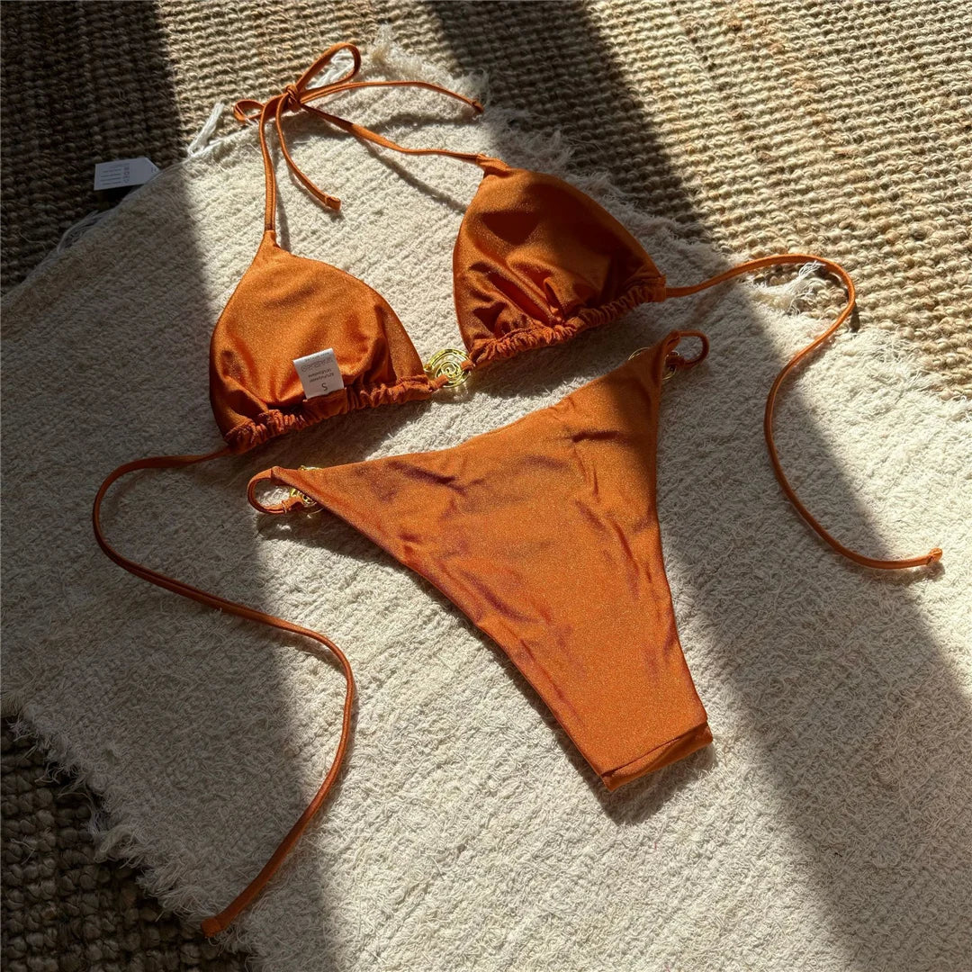 Spiral Detail Bikini Set