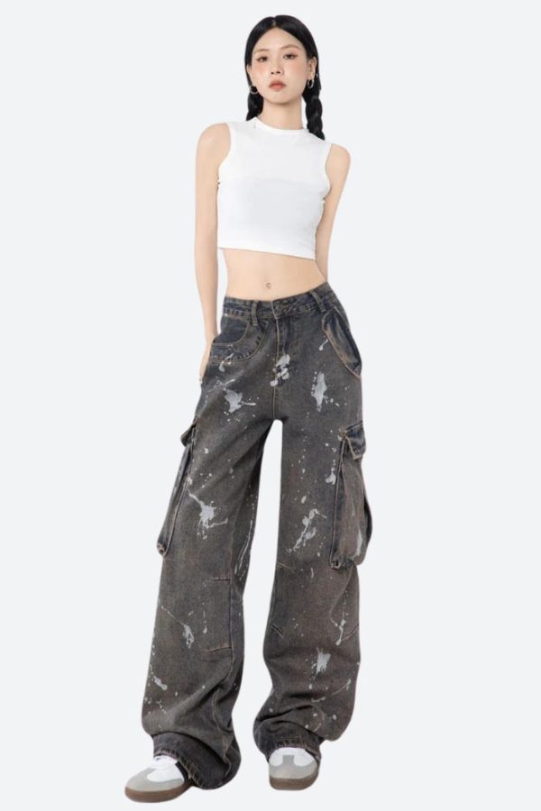 Stained Cargo Jeans