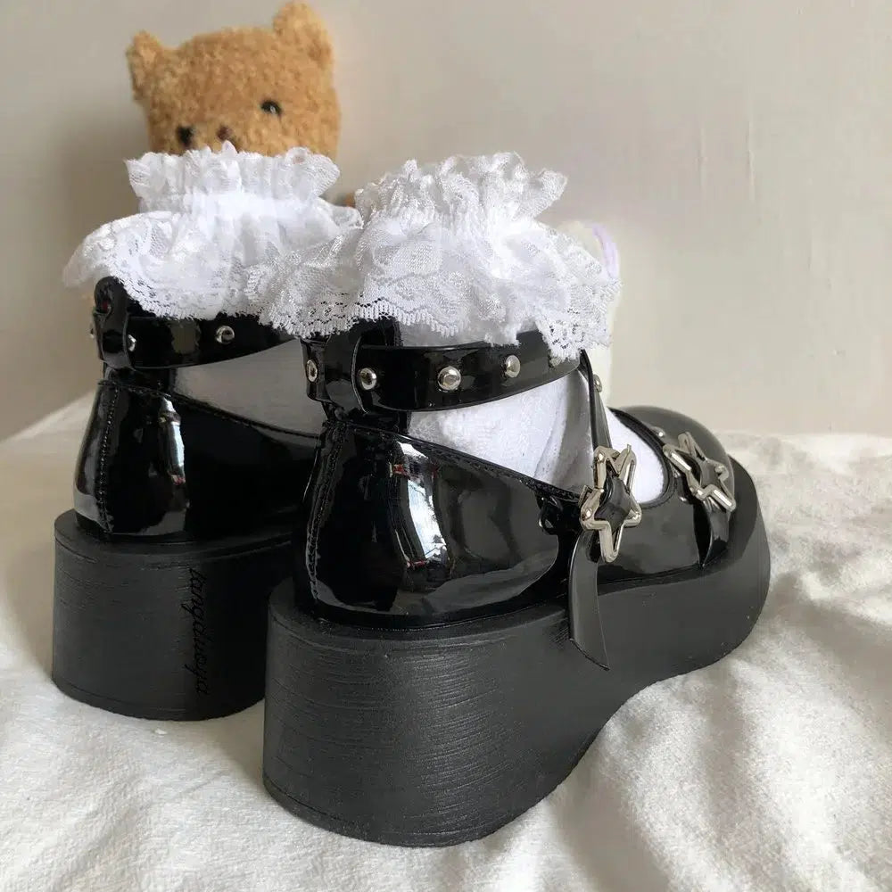 Star Buckled Platform Mary Jane Shoes Star Buckled Platform Mary Jane Shoes