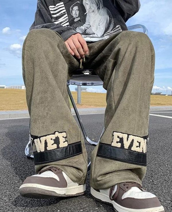 Star Patchwork Wide Leg Sweatpants