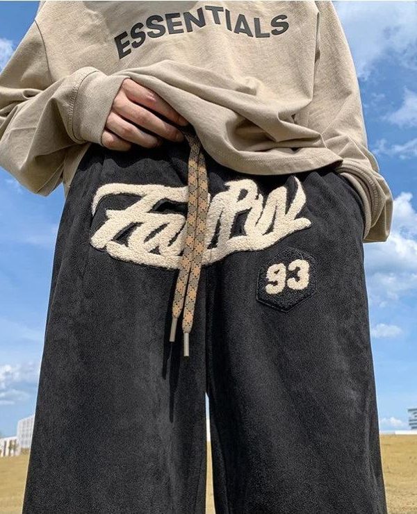 Star Patchwork Wide Leg Sweatpants