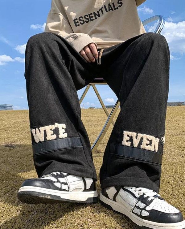 Star Patchwork Wide Leg Sweatpants