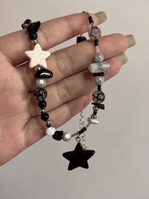 Star Pendant Beaded Necklace
