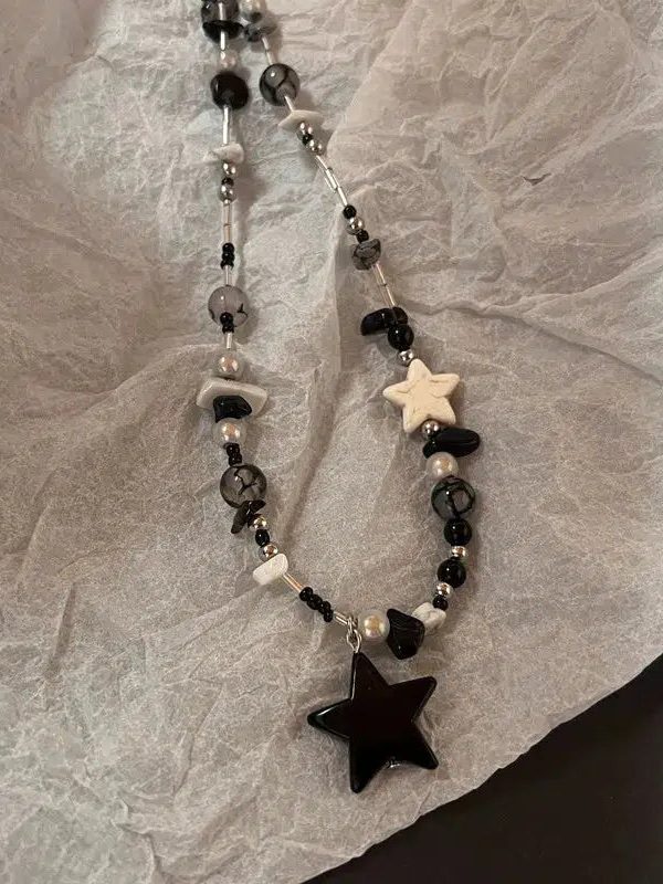 Star Pendant Beaded Necklace