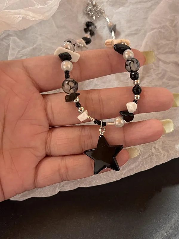 Star Pendant Beaded Necklace