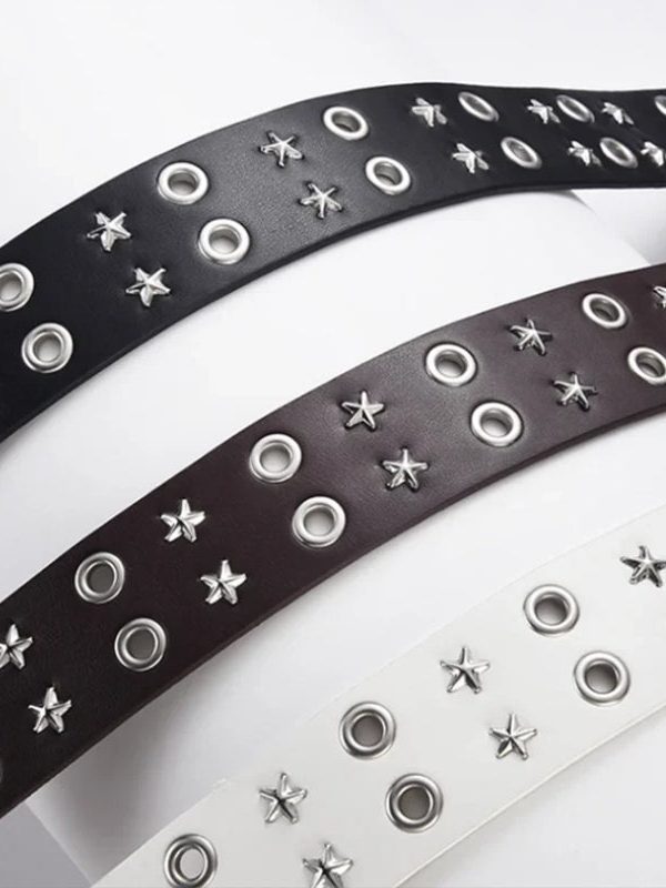 Star Studded Belt with Chain