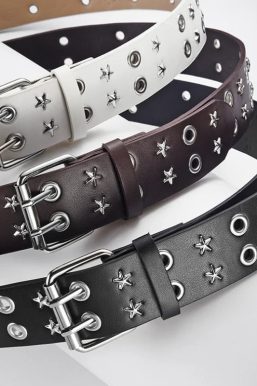 Star Studded Belt with Chain